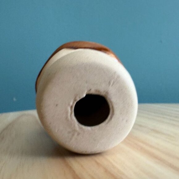 3" Ceramic Mushroom Figurine Speckled RED Glaze Natural Finish Table Decor - Picture 6 of 8